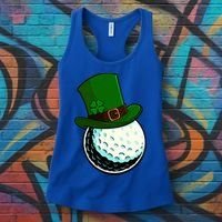 St Patricks Day Golf Lucky Leprechaun Shamrock Clovers Gift Women's Tank Top thumb 3