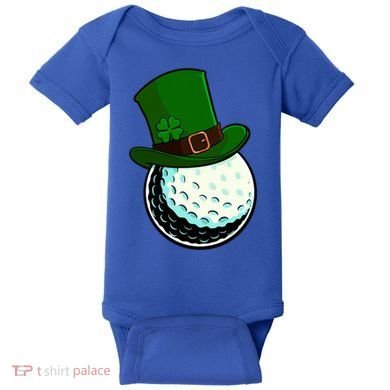 St Patricks Day Golf Lucky Leprechaun Shamrock Clovers Gift Baby Bodysuit