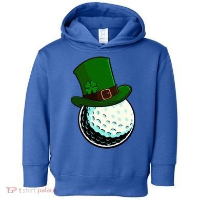St Patricks Day Golf Lucky Leprechaun Shamrock Clovers Gift Toddler Hoodie