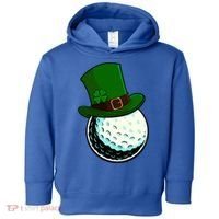 St Patricks Day Golf Lucky Leprechaun Shamrock Clovers Gift Toddler Hoodie thumb 0
