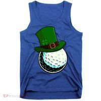 St Patricks Day Golf Lucky Leprechaun Shamrock Clovers Gift Tank Top thumb 0