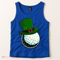 St Patricks Day Golf Lucky Leprechaun Shamrock Clovers Gift Tank Top thumb 2