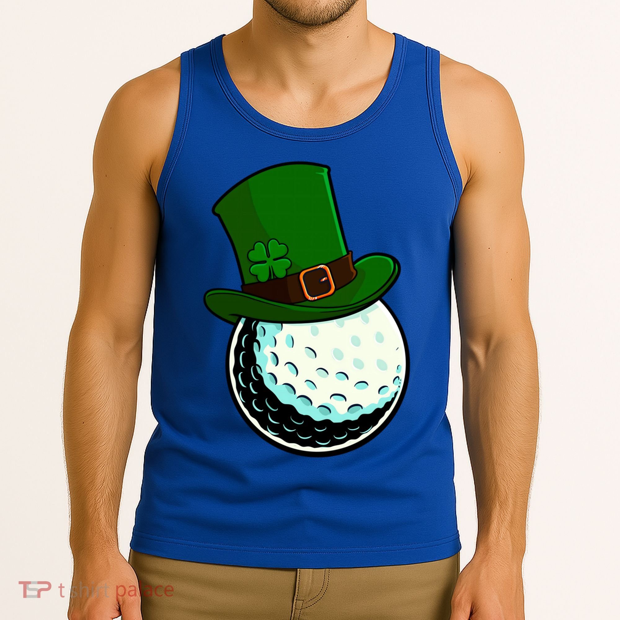 St Patricks Day Golf Lucky Leprechaun Shamrock Clovers Gift Tank Top