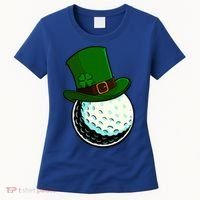 St Patricks Day Golf Lucky Leprechaun Shamrock Clovers Gift Women's T-Shirt thumb 0