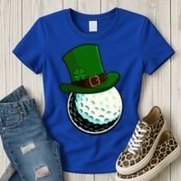 St Patricks Day Golf Lucky Leprechaun Shamrock Clovers Gift Women's T-Shirt thumb 3
