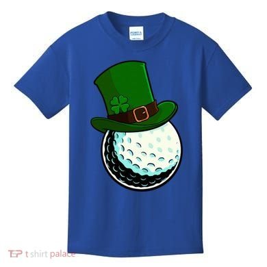 St Patricks Day Golf Lucky Leprechaun Shamrock Clovers Gift Kids T-Shirt