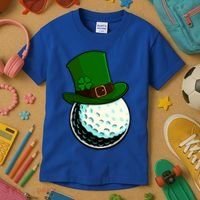 St Patricks Day Golf Lucky Leprechaun Shamrock Clovers Gift Kids T-Shirt thumb 3