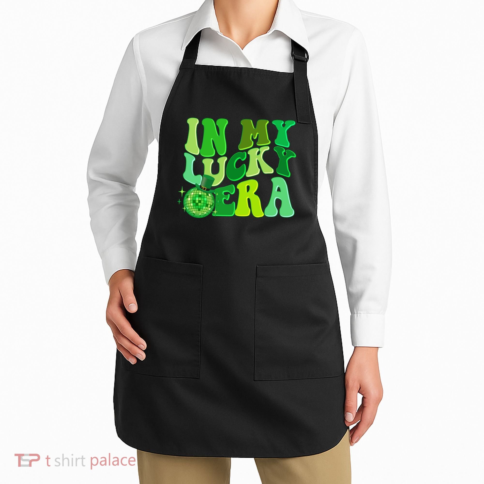St Patricks Day In My Lucky Era Disco Ball Apron