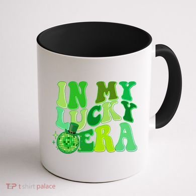 St Patricks Day In My Lucky Era Disco Ball Coffee Mug back