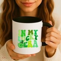 St Patricks Day In My Lucky Era Disco Ball Coffee Mug thumb 3