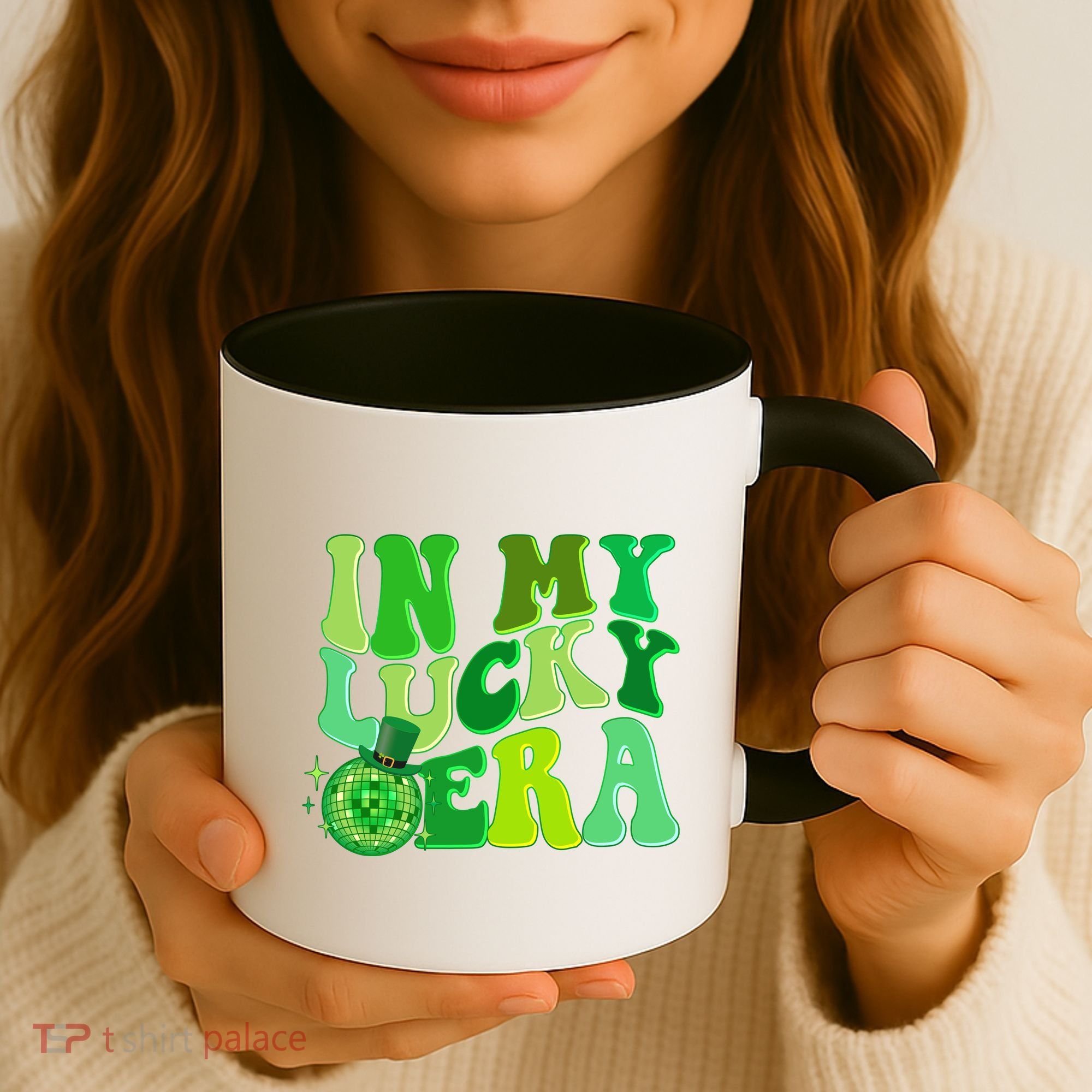 St Patricks Day In My Lucky Era Disco Ball Coffee Mug