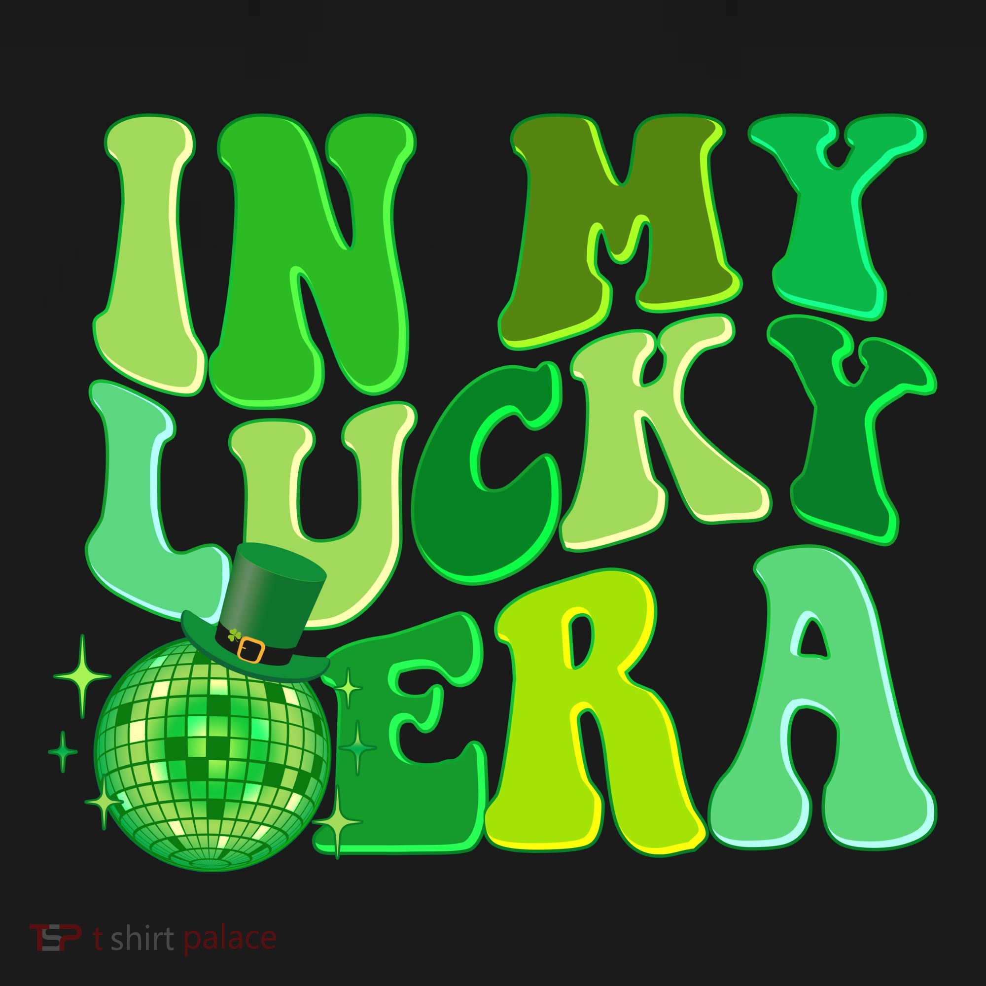 St Patricks Day In My Lucky Era Disco Ball Women's Hoodie