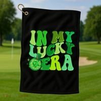 St Patricks Day In My Lucky Era Disco Ball Golf Towel thumb 1