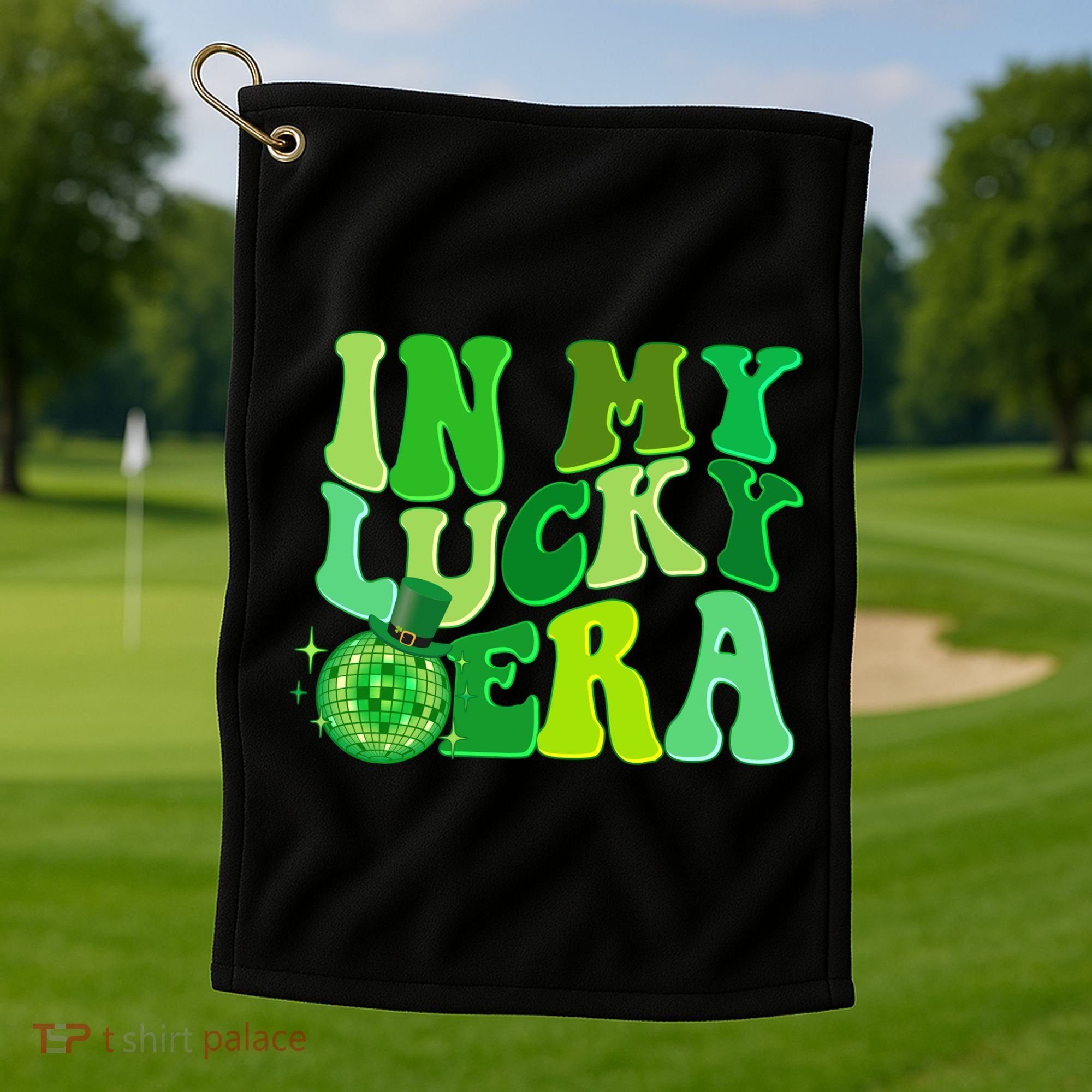 St Patricks Day In My Lucky Era Disco Ball Golf Towel