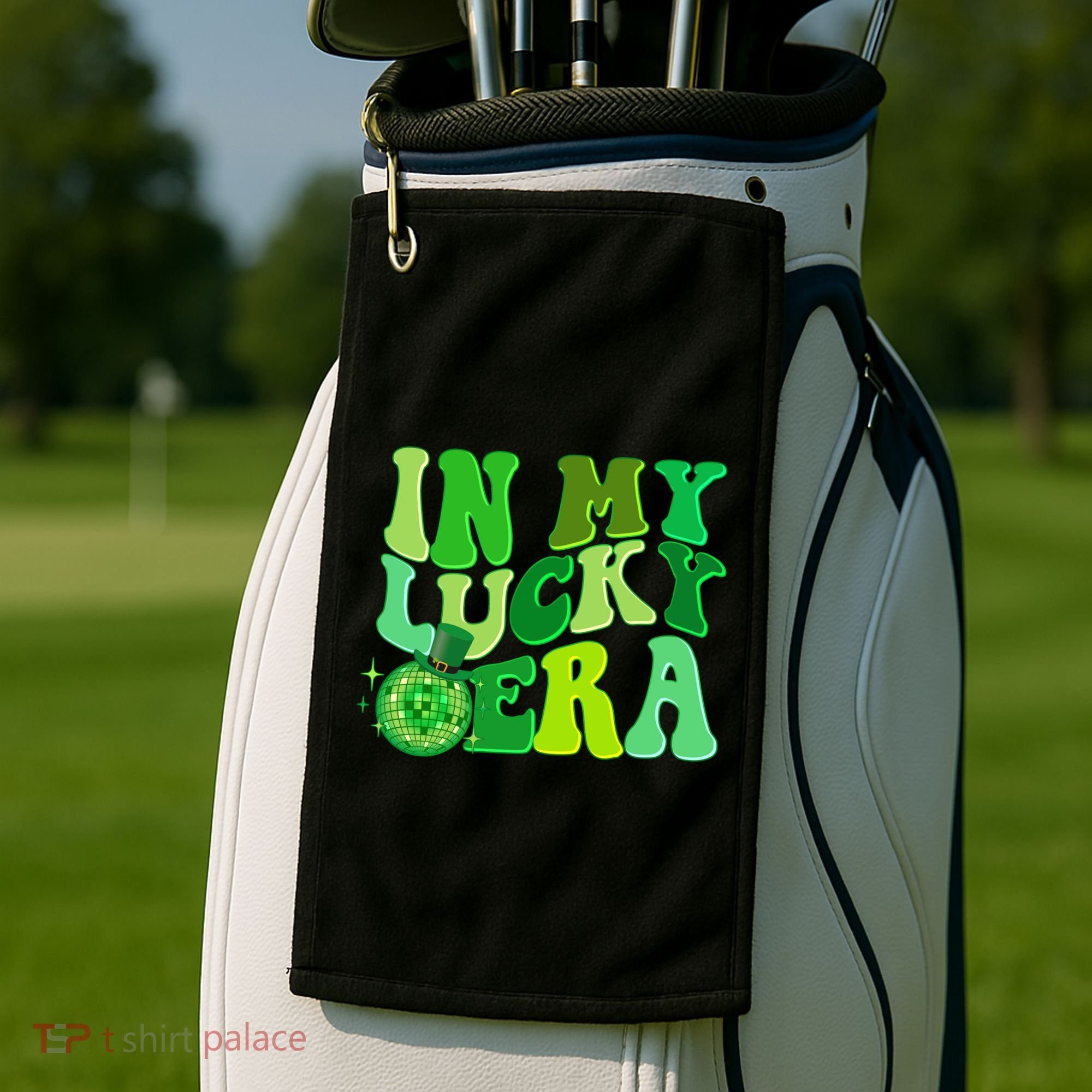 St Patricks Day In My Lucky Era Disco Ball Golf Towel