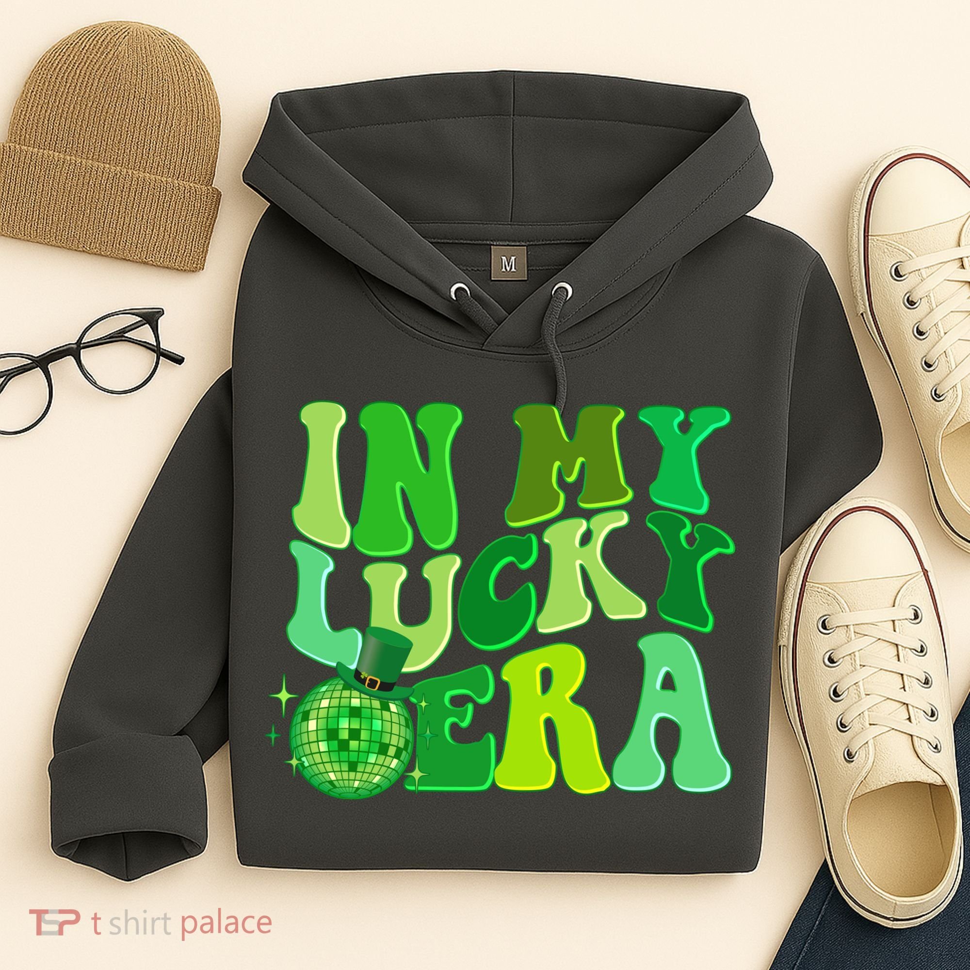 St Patricks Day In My Lucky Era Disco Ball Hoodie