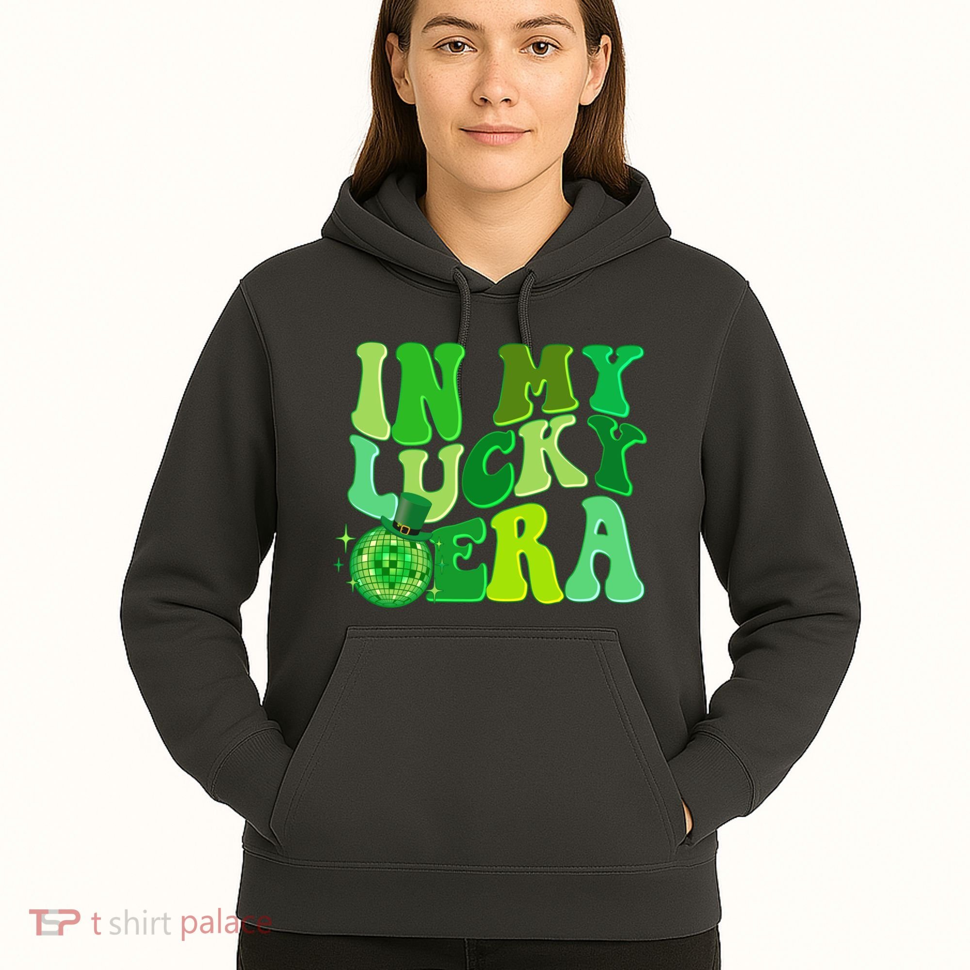 St Patricks Day In My Lucky Era Disco Ball Hoodie