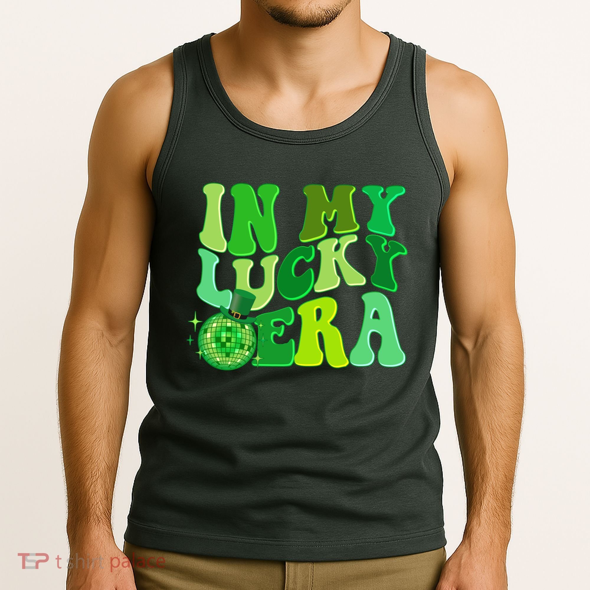 St Patricks Day In My Lucky Era Disco Ball Tank Top