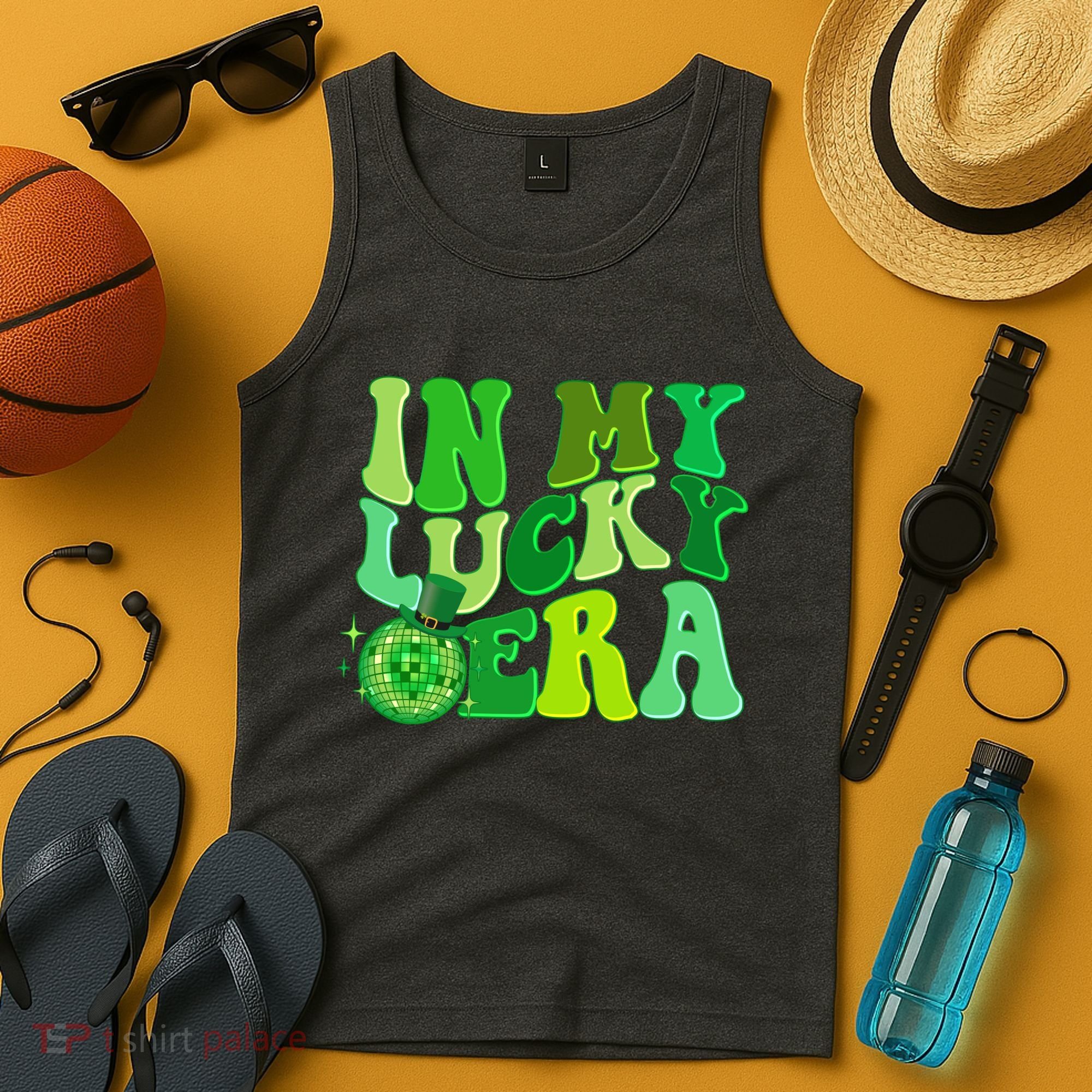 St Patricks Day In My Lucky Era Disco Ball Tank Top