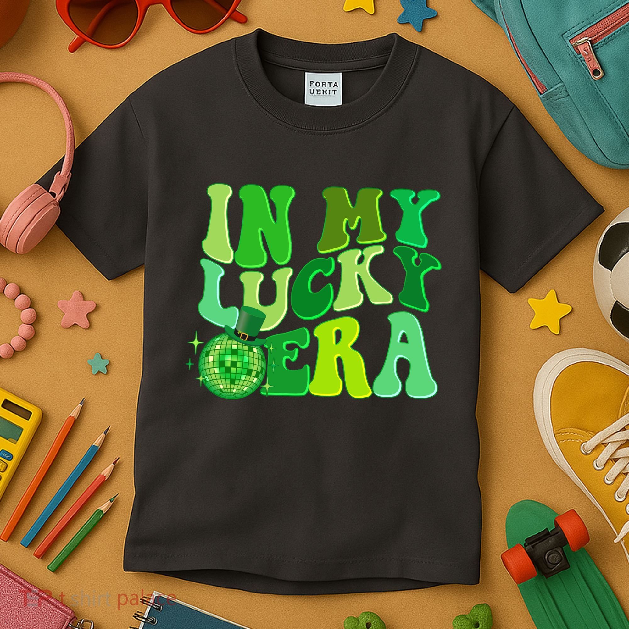 St Patricks Day In My Lucky Era Disco Ball Kids T-Shirt