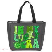 St Patricks Day In My Lucky Era Disco Ball Tote Bag thumb 0