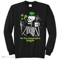 St Patricks Day Skeleton Let Shenanigans Begin Sweatshirt thumb 0