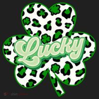 St Patricks Day Lucky Leopard Print Shamrock Clover Women's Sweatshirt thumb 2