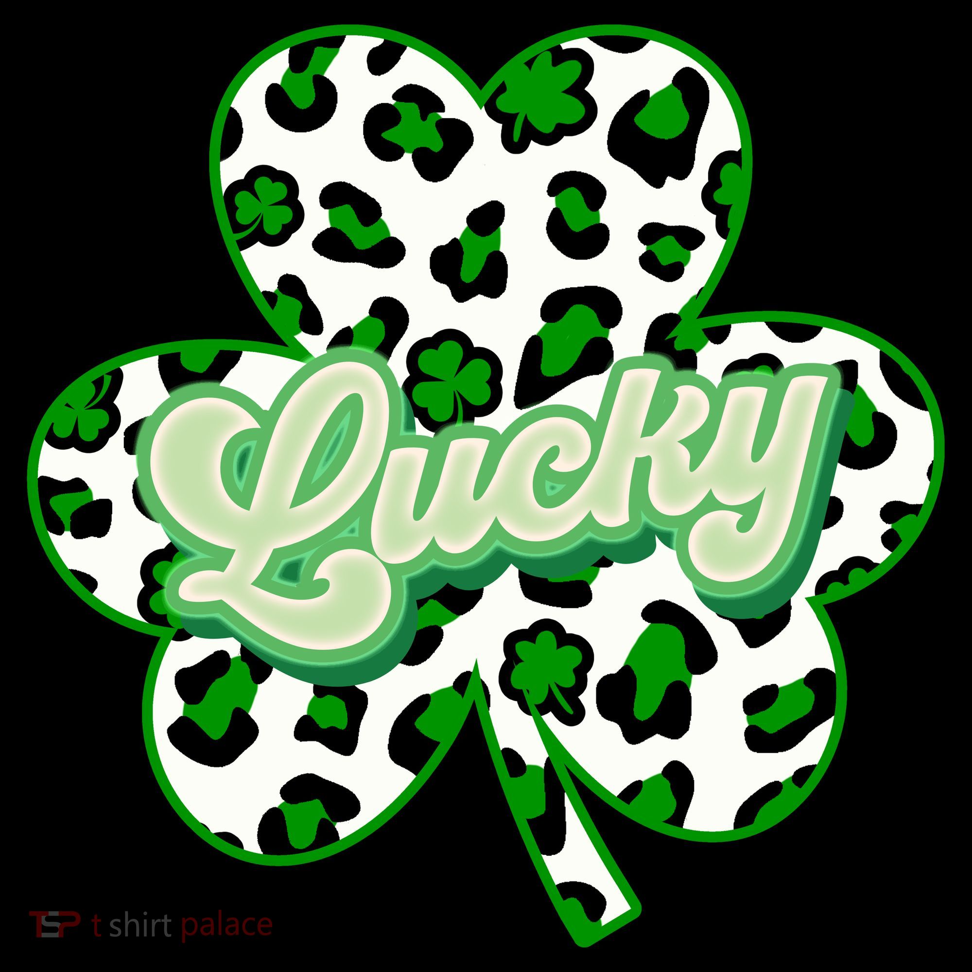 St Patricks Day Lucky Leopard Print Shamrock Clover Coffee Mug