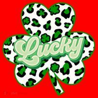 St Patricks Day Lucky Leopard Print Shamrock Clover Santa Hat thumb 1