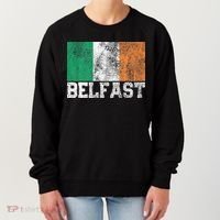 St Patrick's Day Irish Flag Belfast Ireland Saint Paddy's Women's Sweatshirt thumb 0