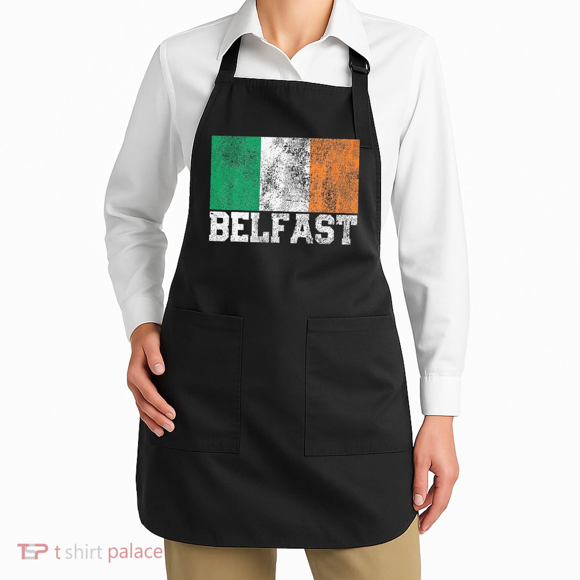 St Patrick's Day Irish Flag Belfast Ireland Saint Paddy's Apron