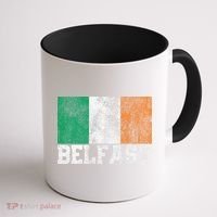 St Patrick's Day Irish Flag Belfast Ireland Saint Paddy's Coffee Mug thumb 1