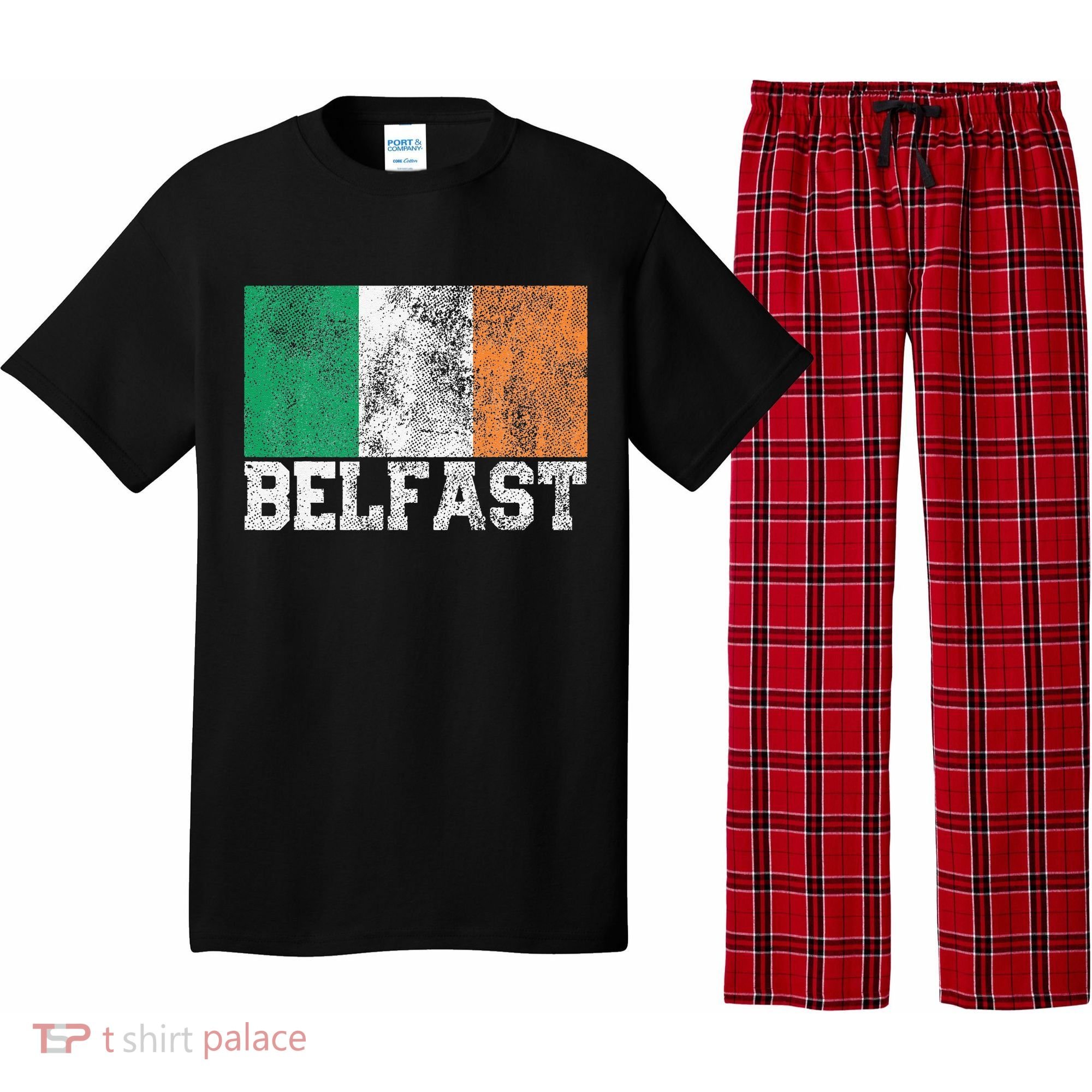 St Patrick's Day Irish Flag Belfast Ireland Saint Paddy's Pajama Set