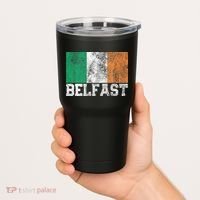 St Patrick's Day Irish Flag Belfast Ireland Saint Paddy's Tumbler thumb 2