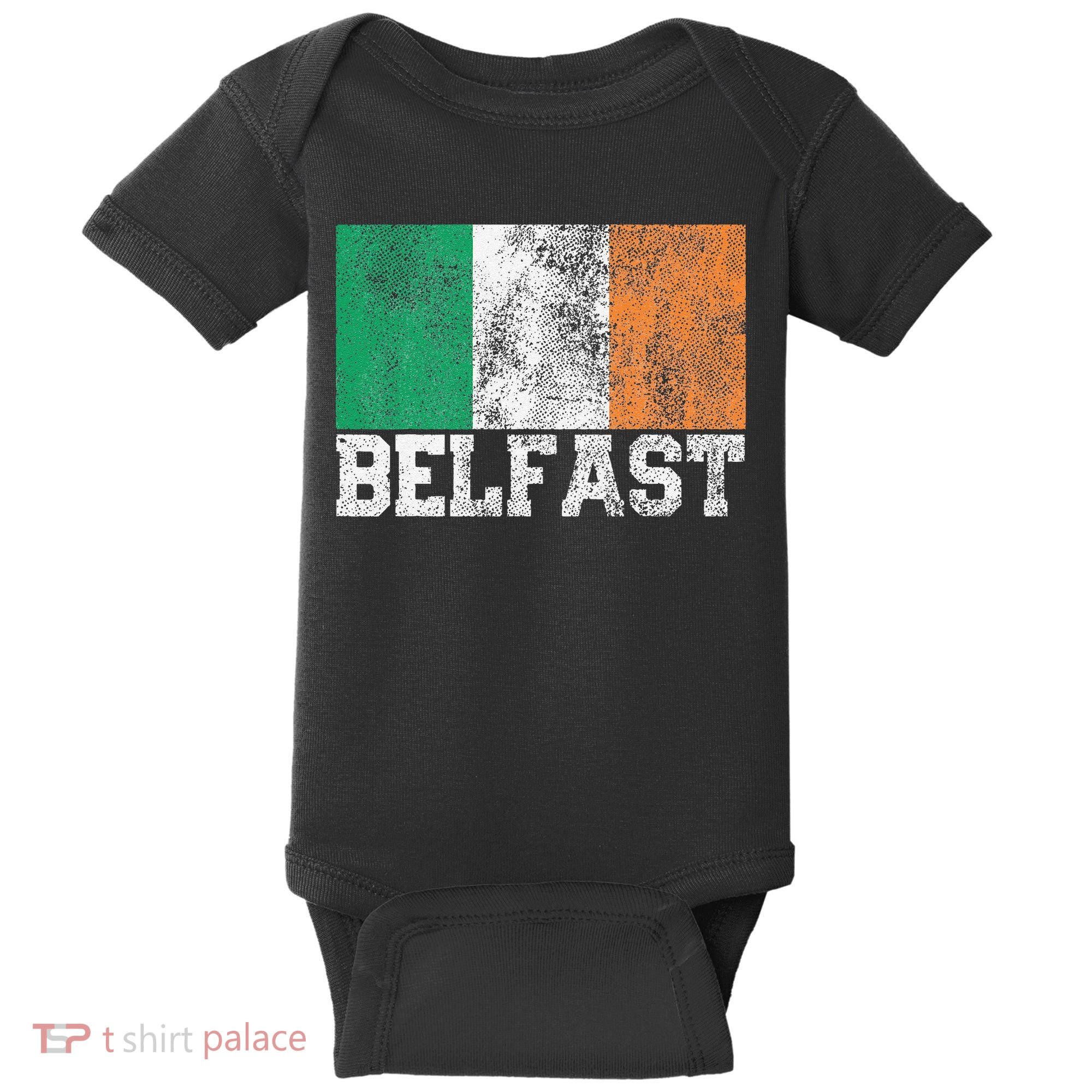 St Patrick's Day Irish Flag Belfast Ireland Saint Paddy's Baby Bodysuit
