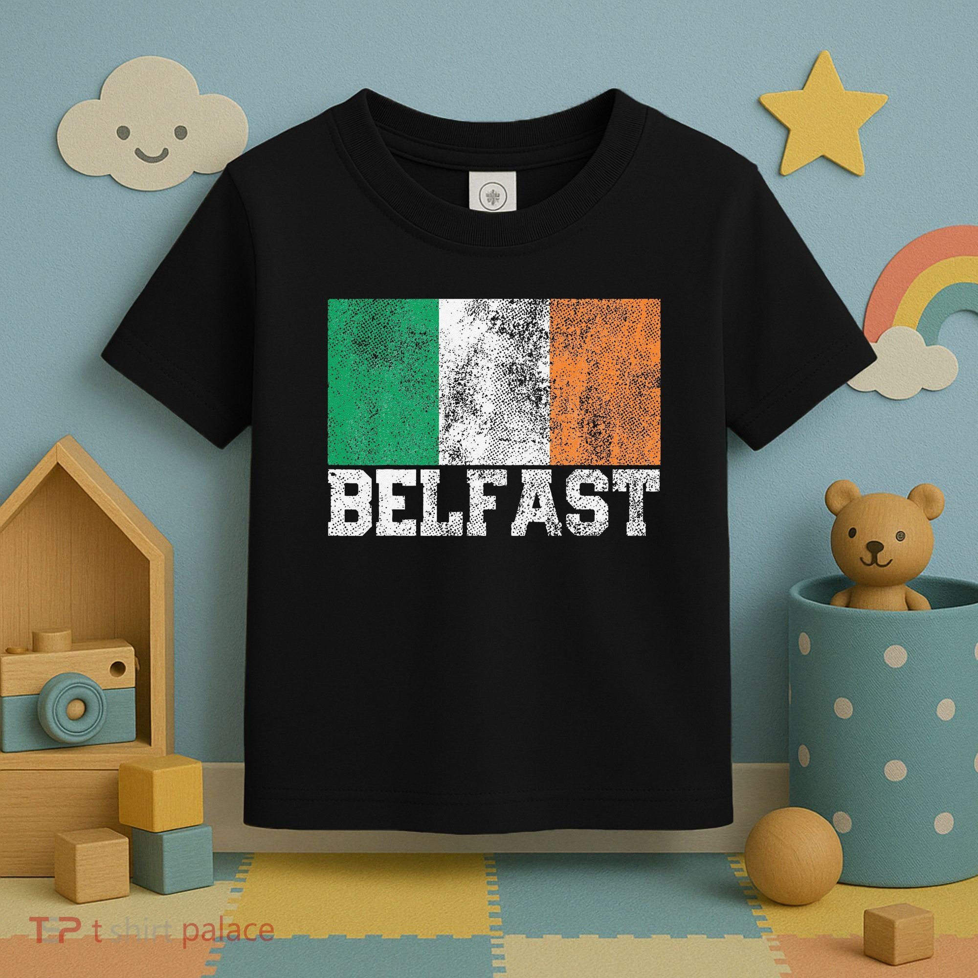 St Patrick's Day Irish Flag Belfast Ireland Saint Paddy's Toddler T-Shirt