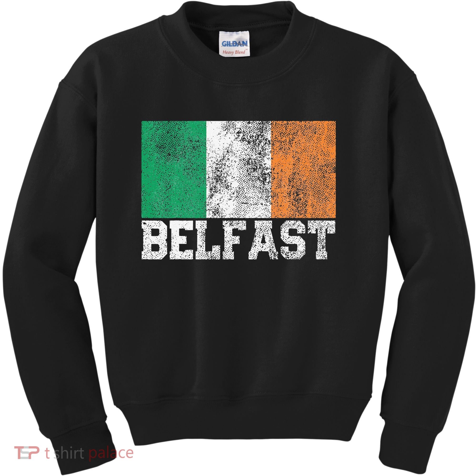 St Patrick's Day Irish Flag Belfast Ireland Saint Paddy's Kids Sweatshirt