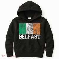 St Patrick's Day Irish Flag Belfast Ireland Saint Paddy's Kids Hoodie thumb 0