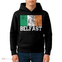 St Patrick's Day Irish Flag Belfast Ireland Saint Paddy's Kids Hoodie thumb 4