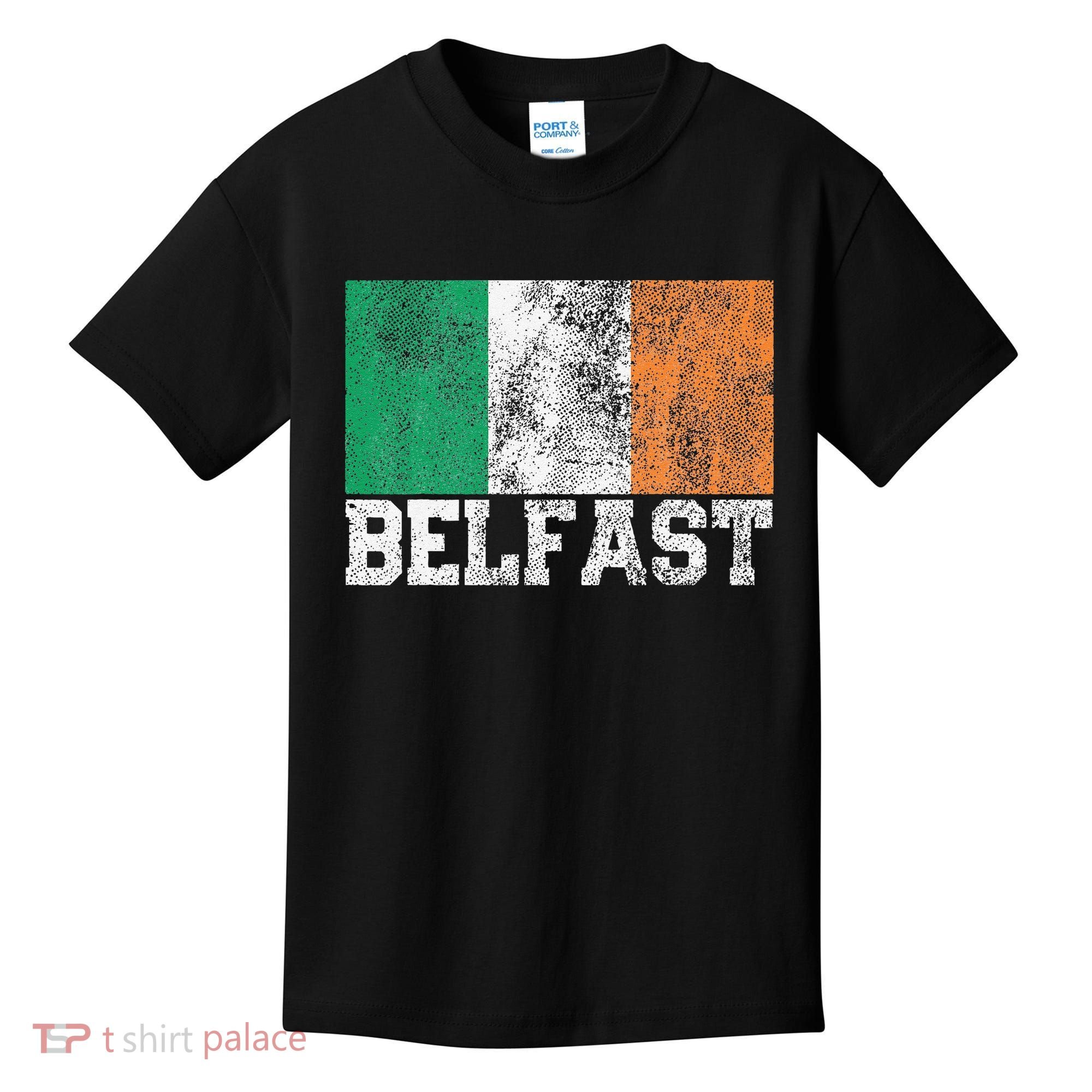 St Patrick's Day Irish Flag Belfast Ireland Saint Paddy's Kids T-Shirt