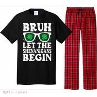 St Patricks Day Bruh Let The Shenanigans Begin Shamrock Clover Sun Glasses Pajama Set thumb 0
