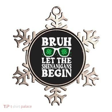 St Patricks Day Bruh Let The Shenanigans Begin Shamrock Clover Sun Glasses Ornament