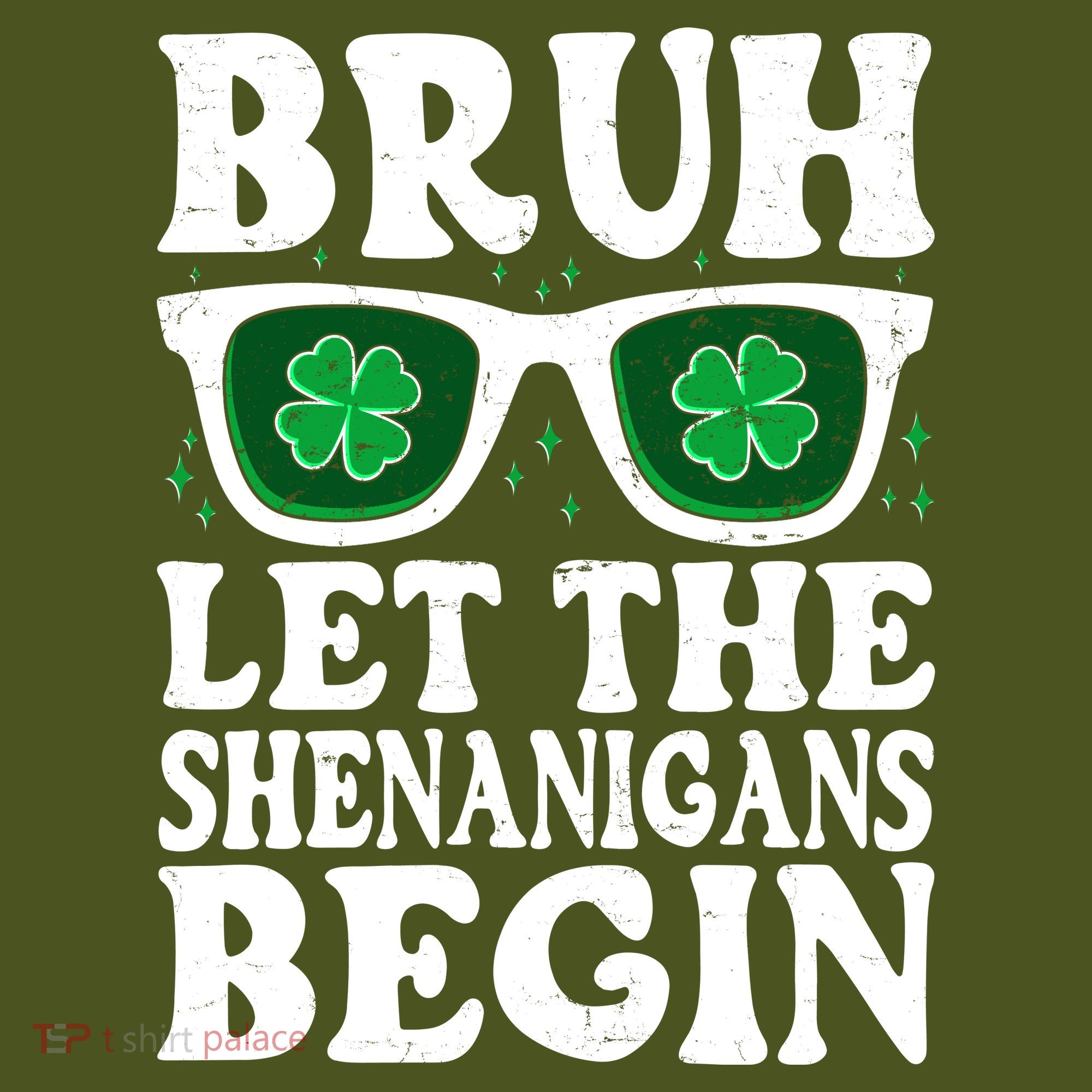 St Patricks Day Bruh Let The Shenanigans Begin Shamrock Clover Sun Glasses Mousepad