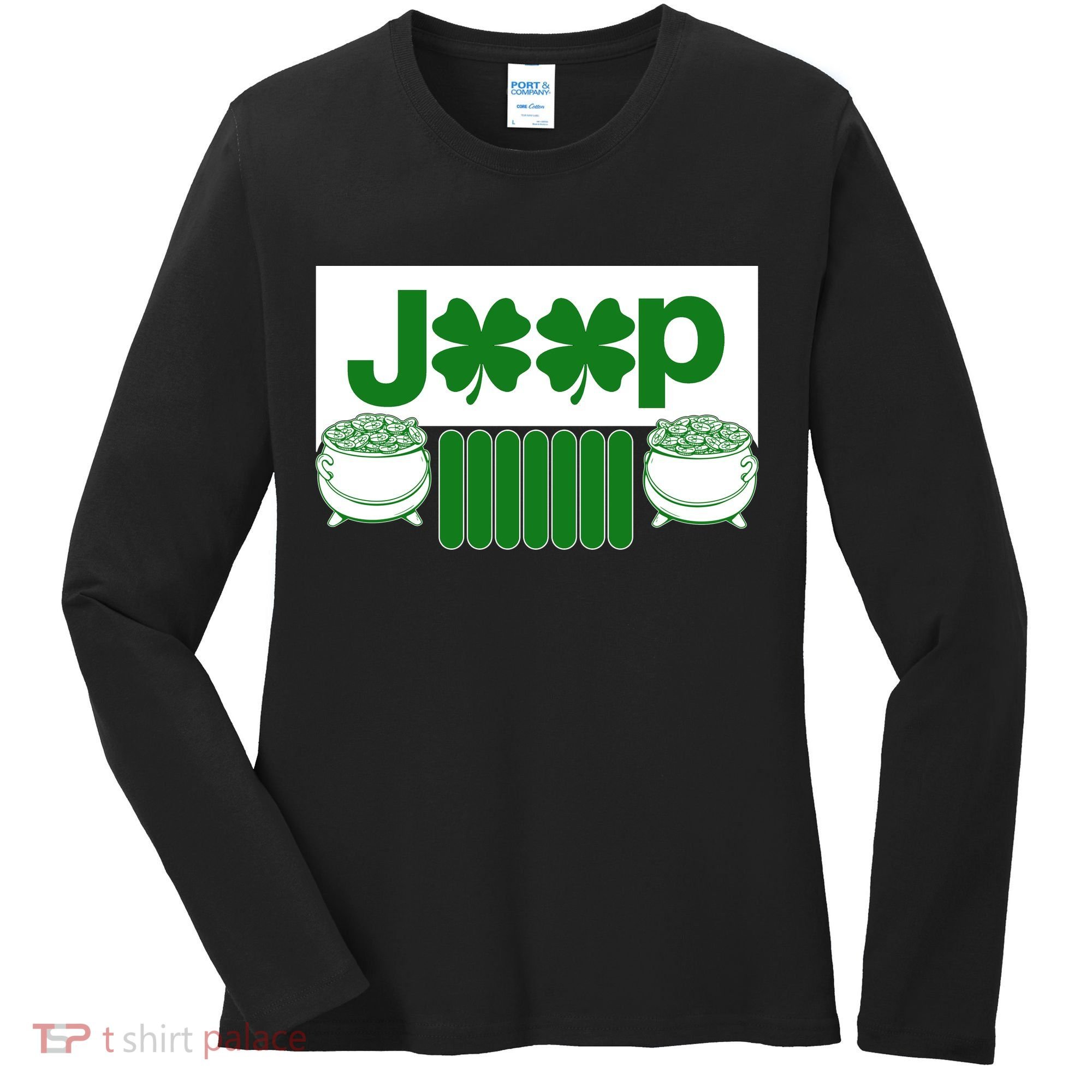 St Patrick's Day Shamrock Grille Women's Long Sleeve Shirt