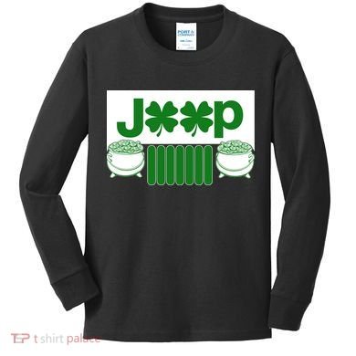 St Patrick's Day Shamrock Grille Kids Long Sleeve Shirt