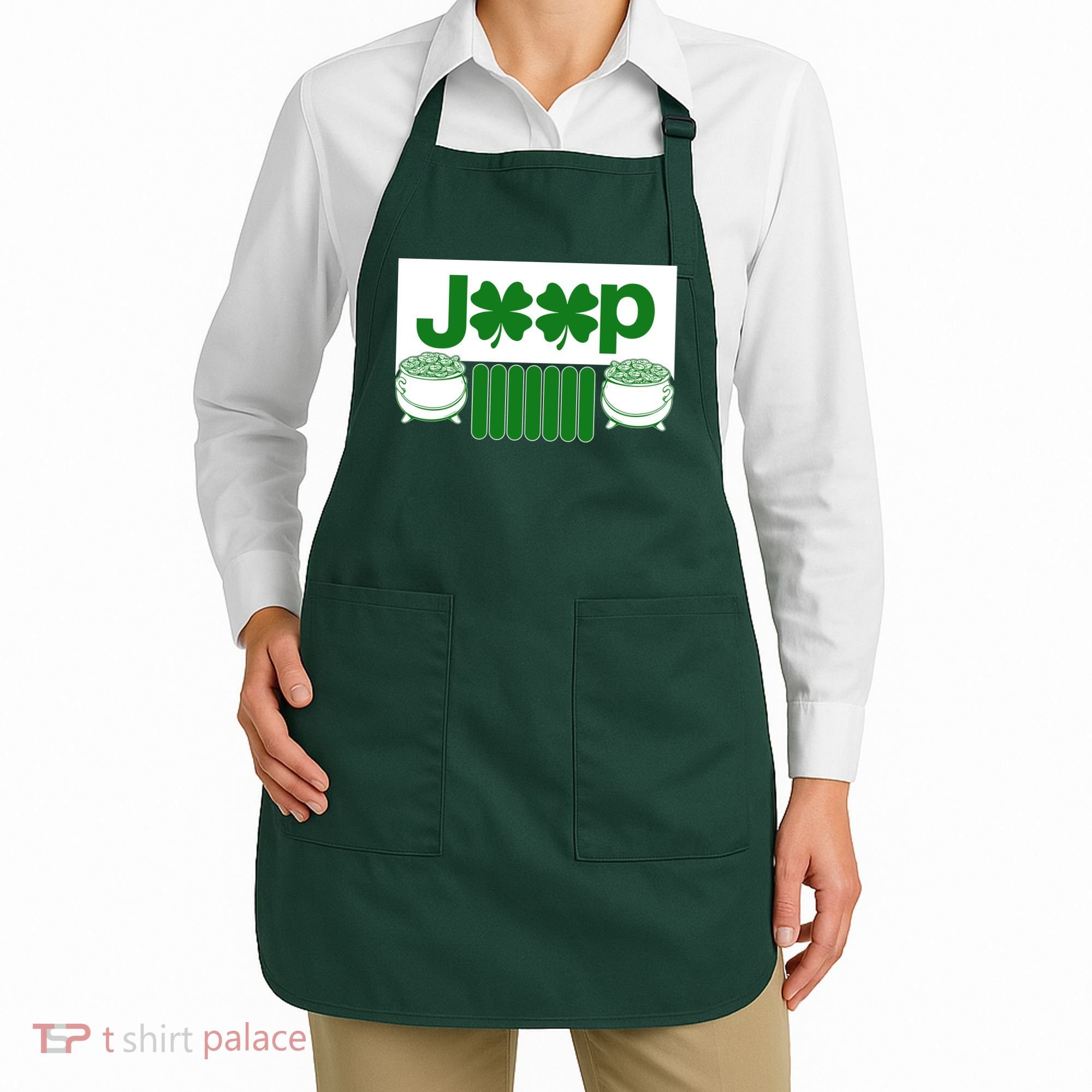 St Patrick's Day Shamrock Grille Apron