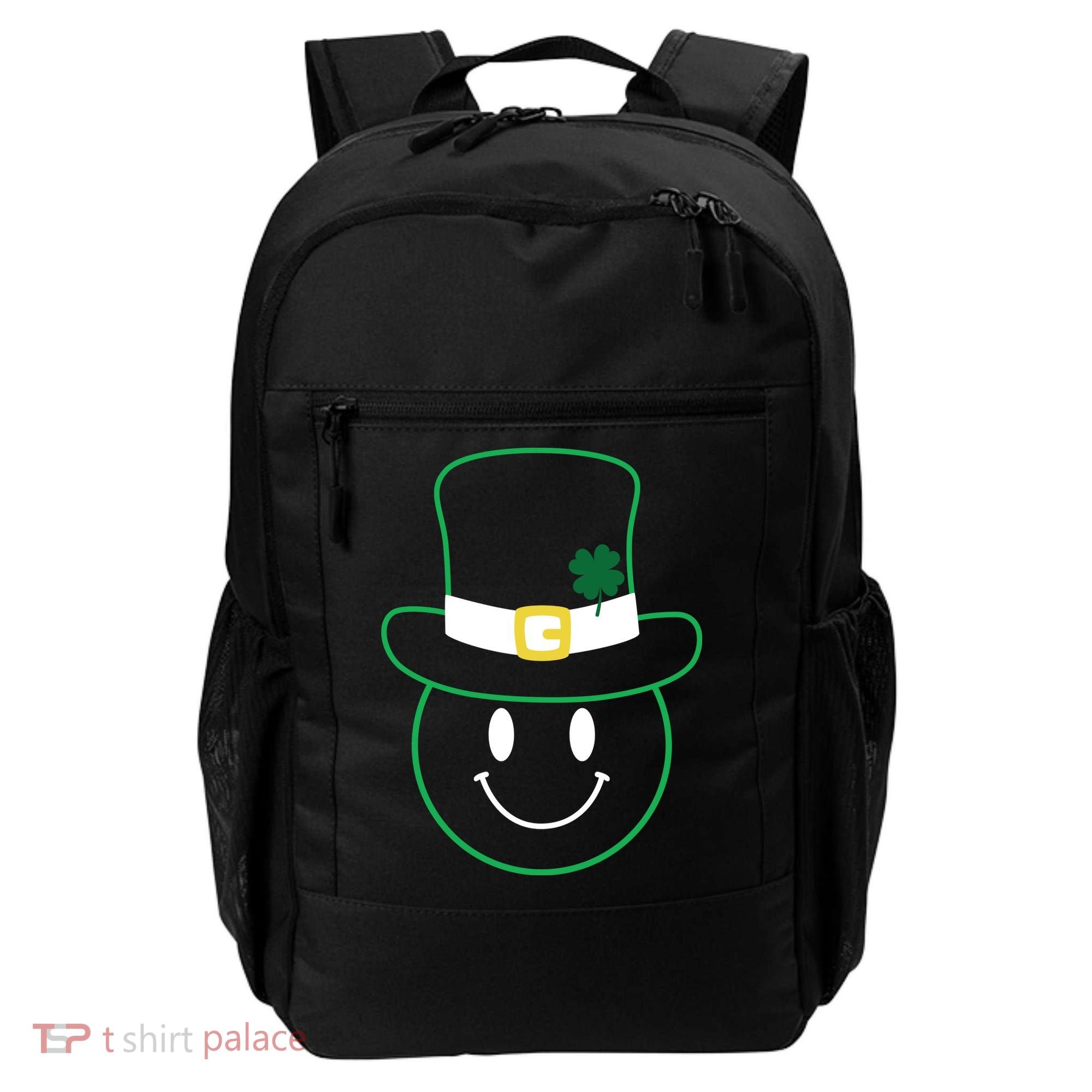 St Patrick's Day Smiley Face Holiday Backpack