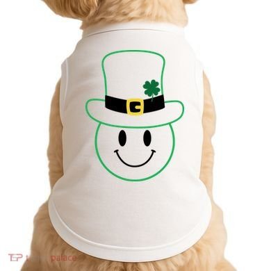St Patrick's Day Smiley Face Holiday Doggie Tank