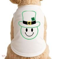 St Patrick's Day Smiley Face Holiday Doggie Tank thumb 0
