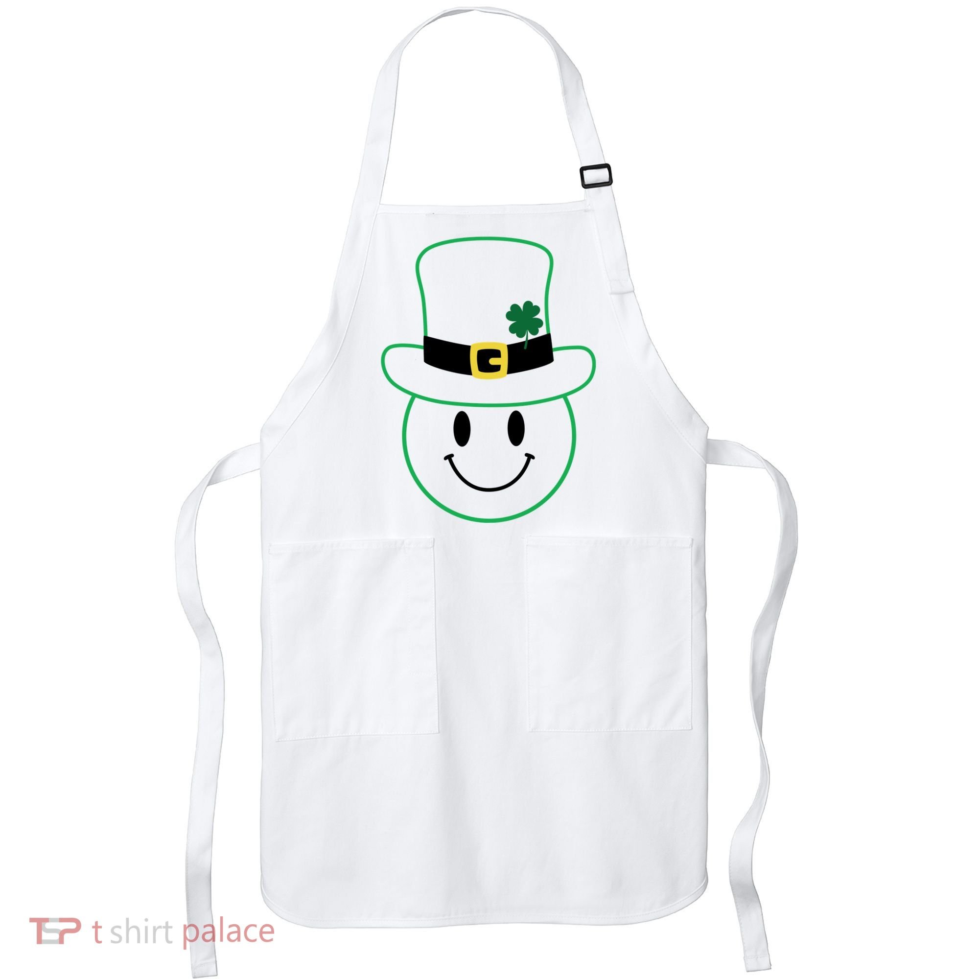 St Patrick's Day Smiley Face Holiday Apron